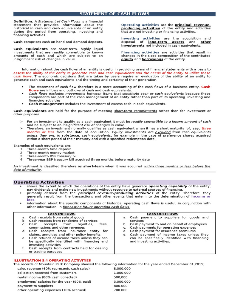 Statement of Cash Flows | PDF