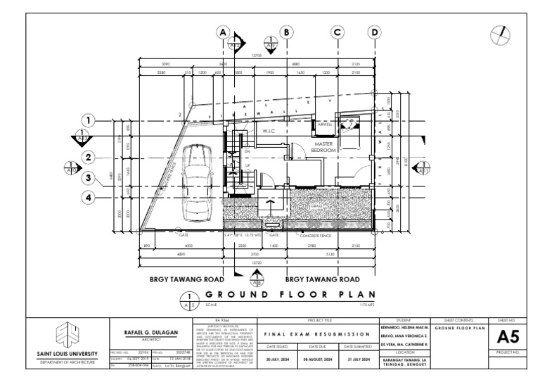 A B C D: Ground Floor Plan | PDF
