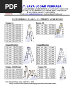 DAFTAR HARGA Jemuran Alumunium