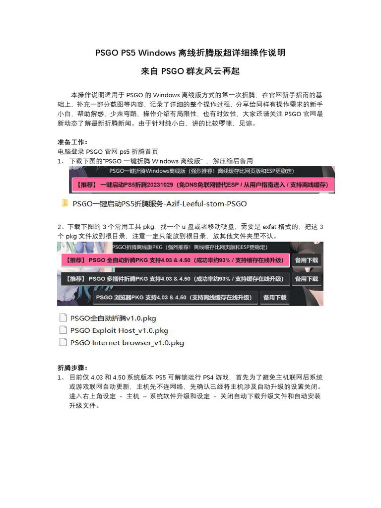 PSGO - PS5折腾教程 - Windows.PS5.PSGO.e 3 | PDF