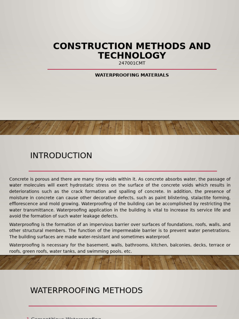 Waterproofing Materials | PDF
