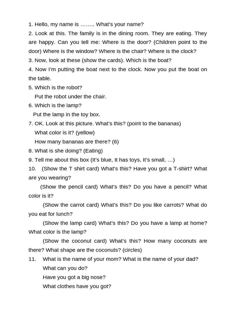 Speaking Test | PDF