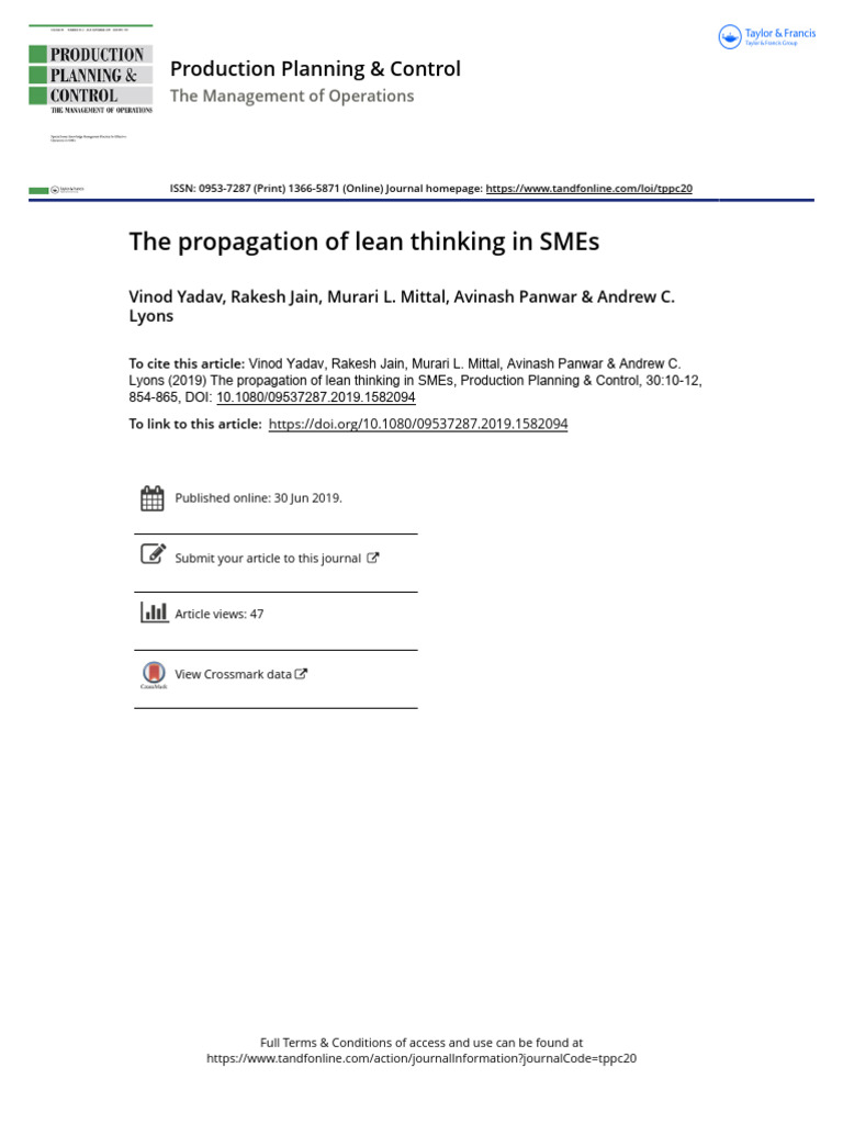 Lean Thinking for SMEs | PDF | Small And Medium Sized Enterprises ...