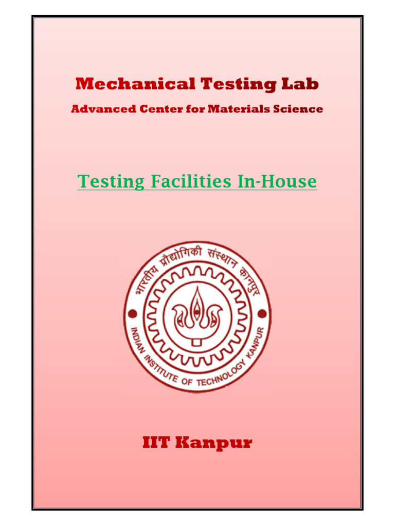 Brochure - Mechanical Testing Lab | PDF