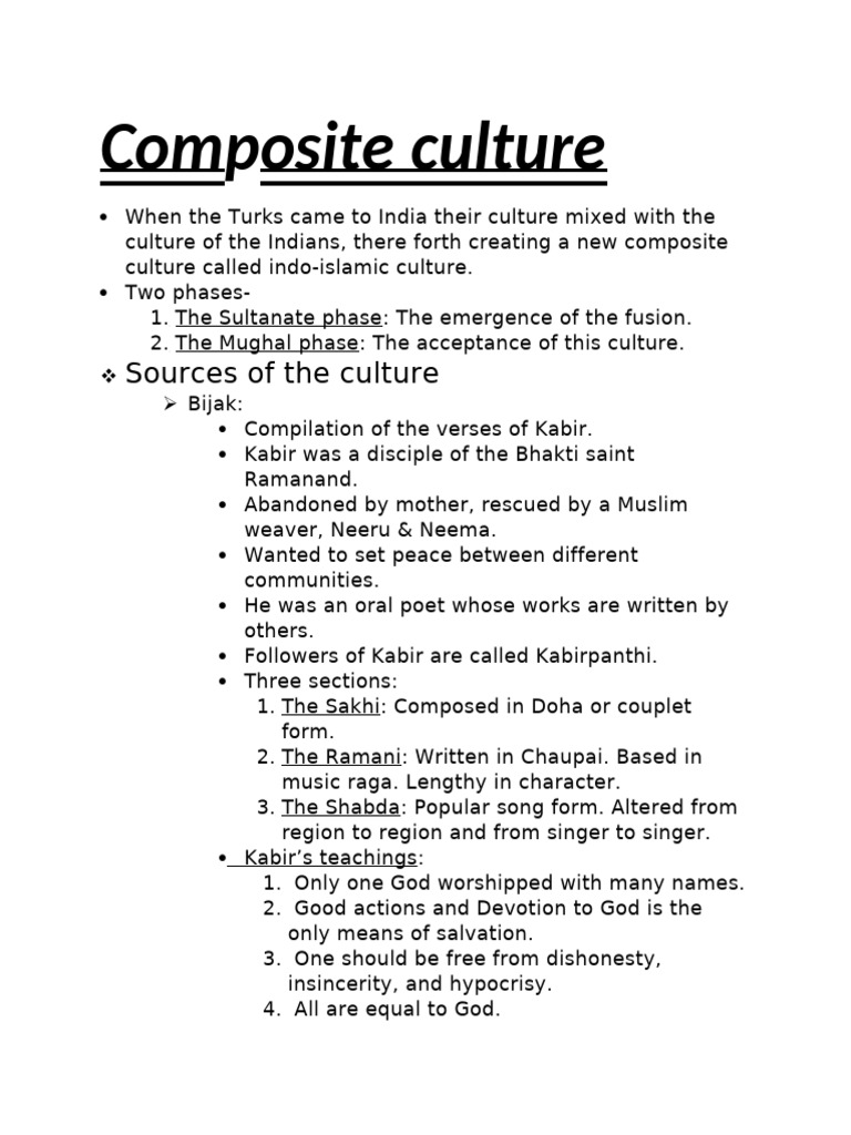 Composite Culture Text | PDF