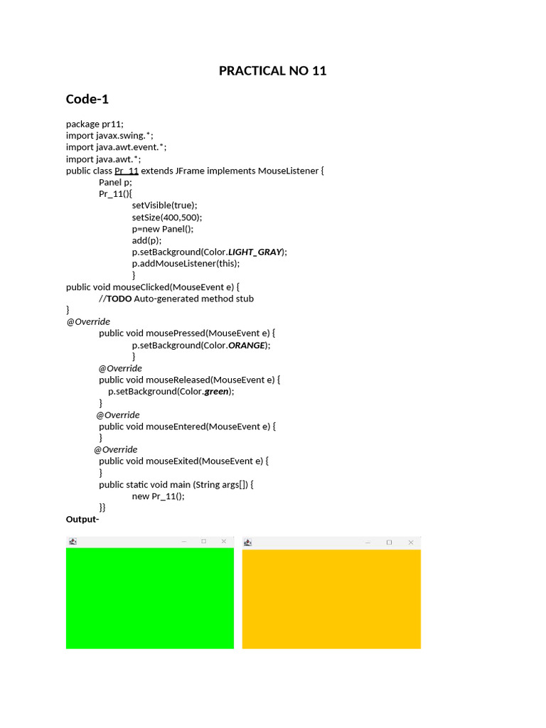 Practical No 11 | PDF