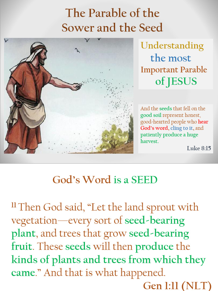 The Parable Of The Sower And The Seed Pdf