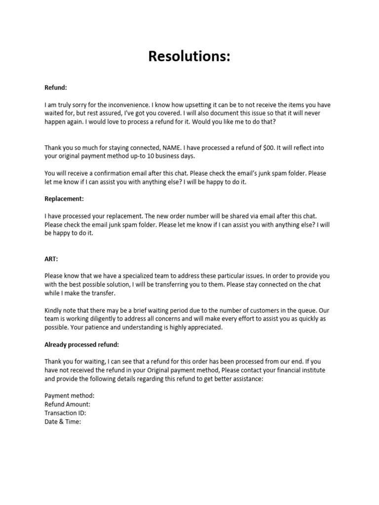 Resolutions 1 | PDF