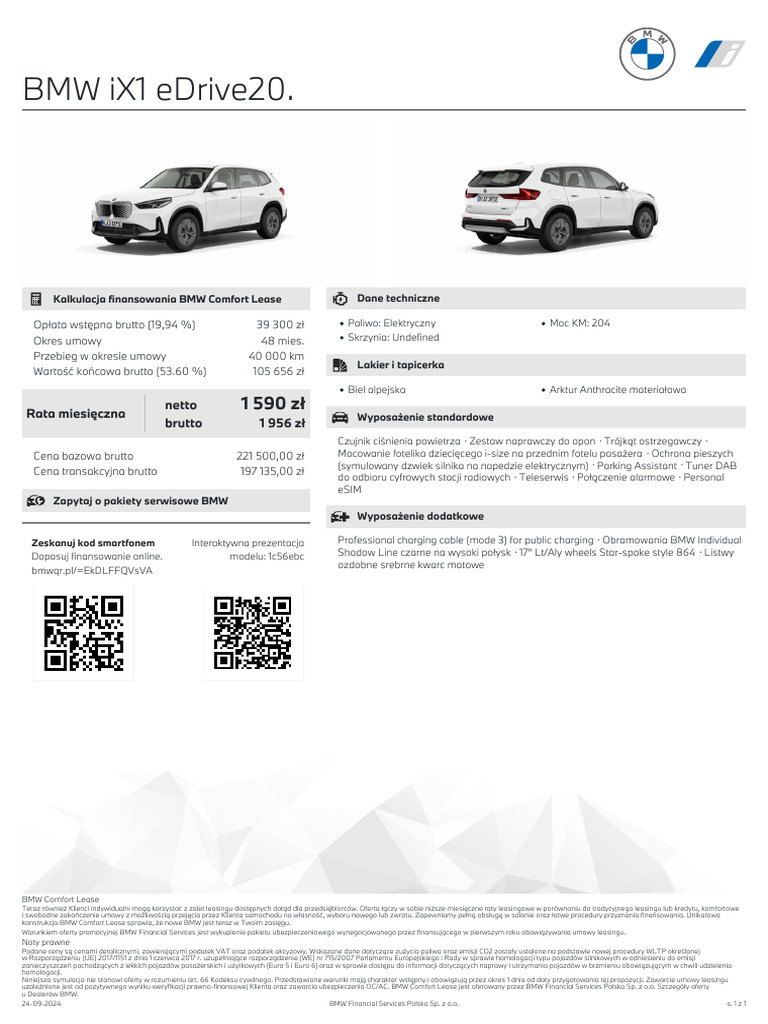 BMW IX1 EDrive20 | PDF