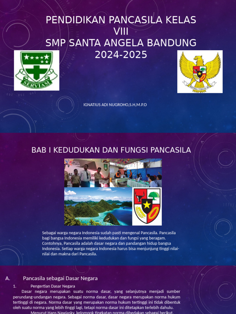 PENDIDIKAN PANCASILA KELAS VIII - PPTX Bab 1 2024-2025 | PDF