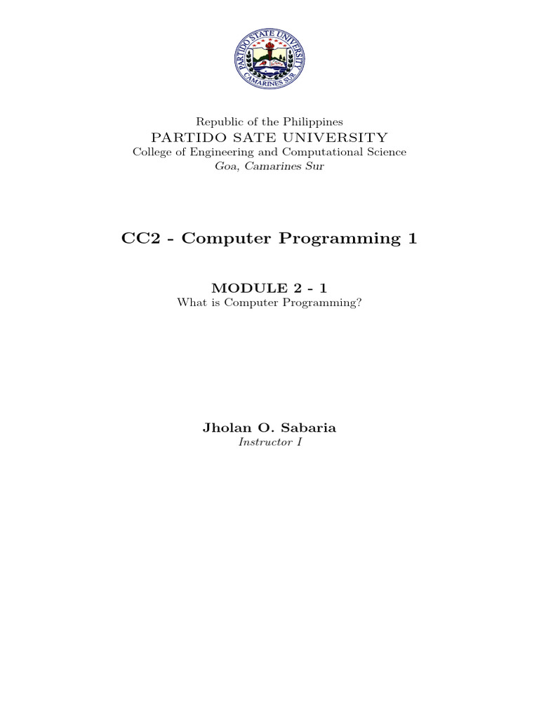 Module 2 1 what is programming pdf