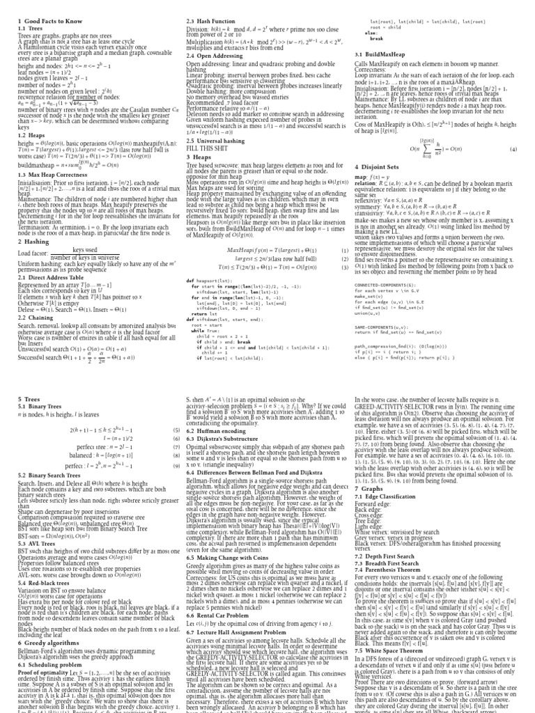 Comp 251 Final Cribsheet Calem Bendell | PDF | Theoretical Computer ...