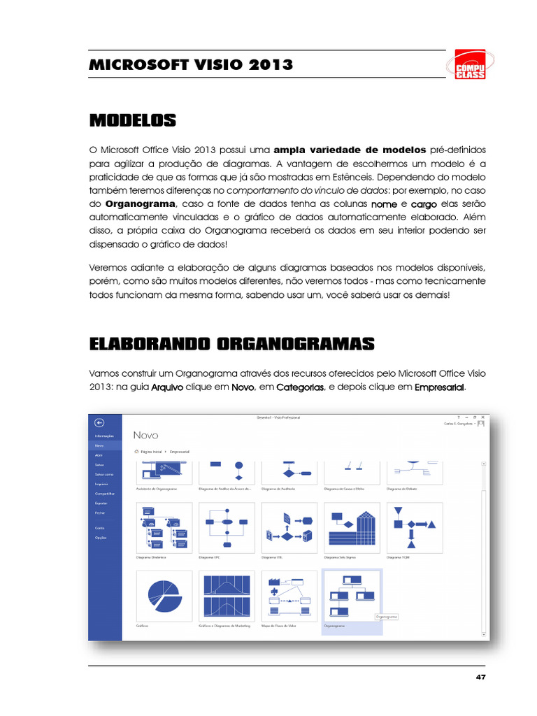 Apostila Curso de Visio 2013 CompuClass-Pag47a52 | PDF