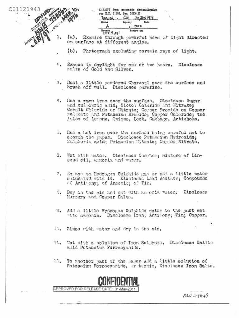 Secret Writing Document Four | PDF