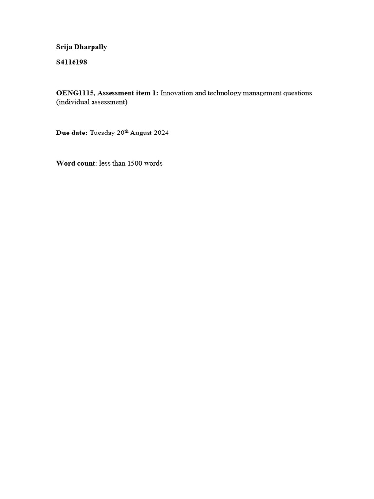 OENG Assignment 1 | PDF