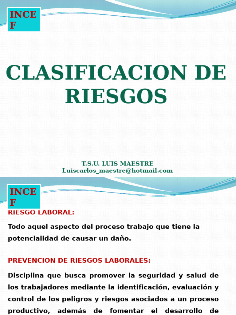 Clasificación de Riesgos Laborales | PDF | Enfermedades y trastornos ...