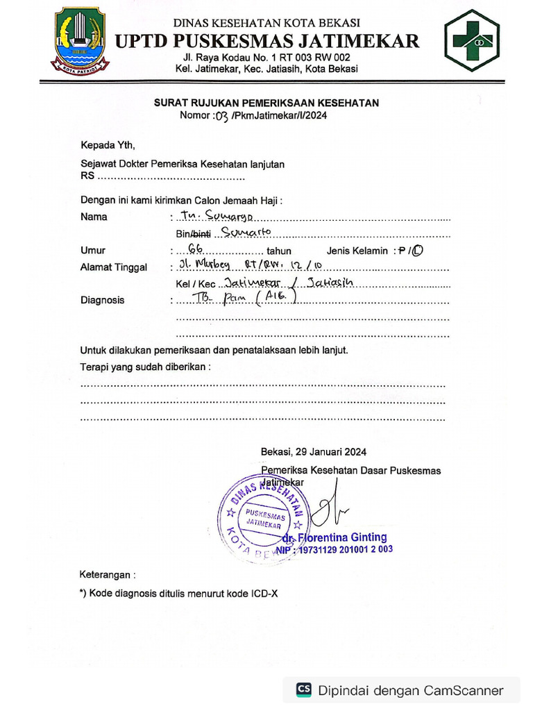 Surat Rujukan Haji | PDF