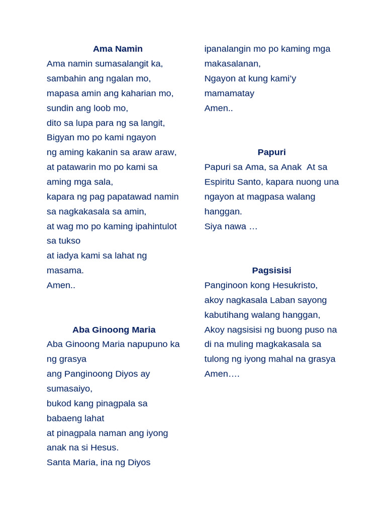 Ama Namin | PDF