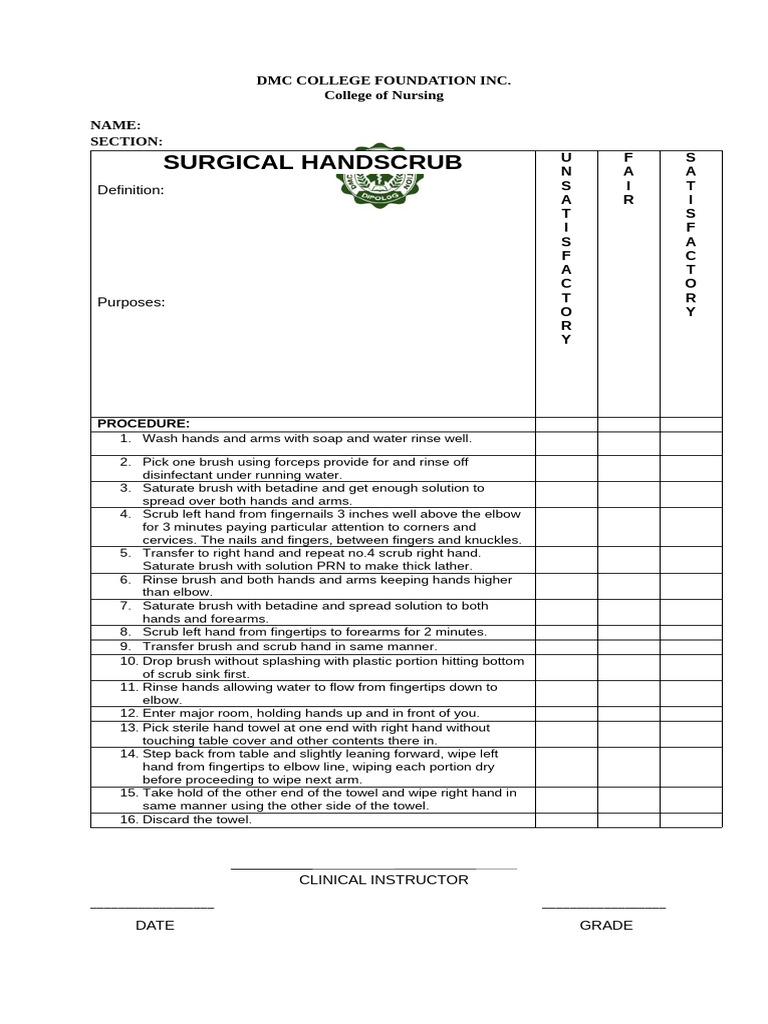 Surgical Handscrub | PDF