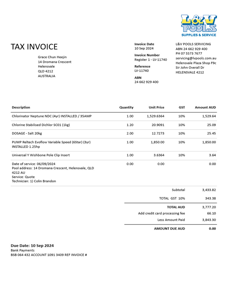 Invoice Register 1 - LV-11740 | PDF