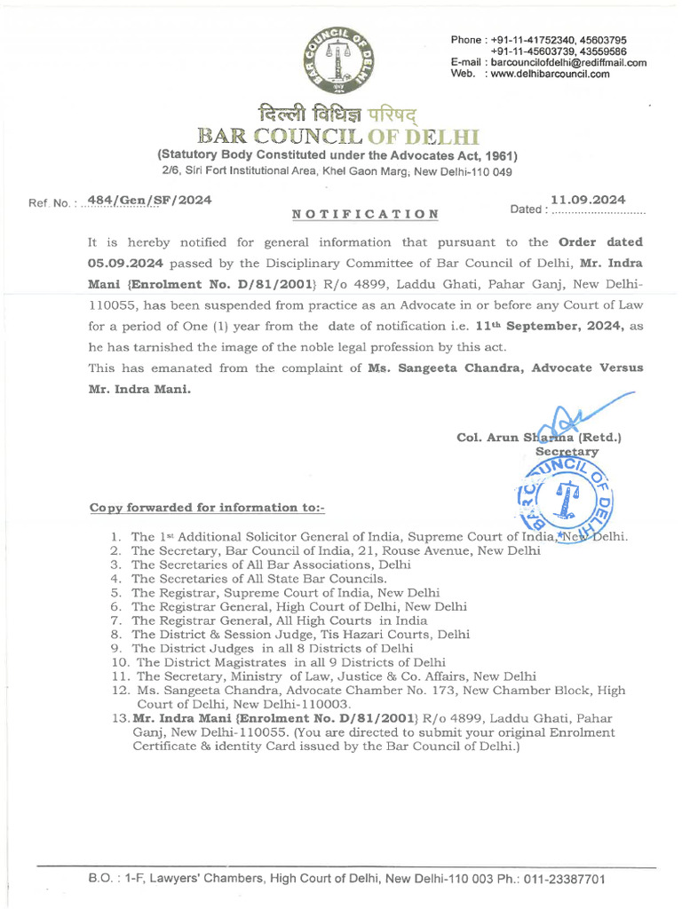 Notification | PDF