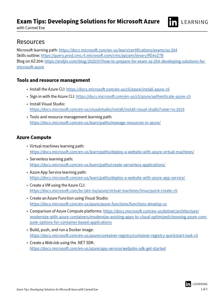 AZ-204 - Useful Resources | PDF