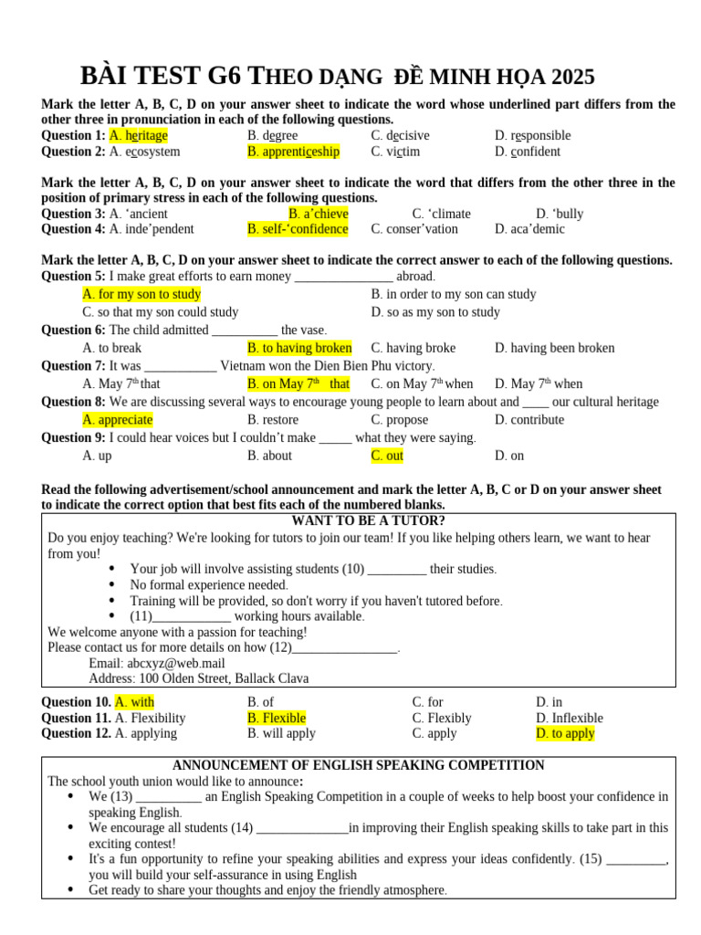 G6 Handout | PDF