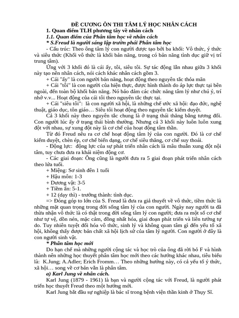  123doc de cuong on thi hoc phan tam ly hoc nhan cach chuyen nganh