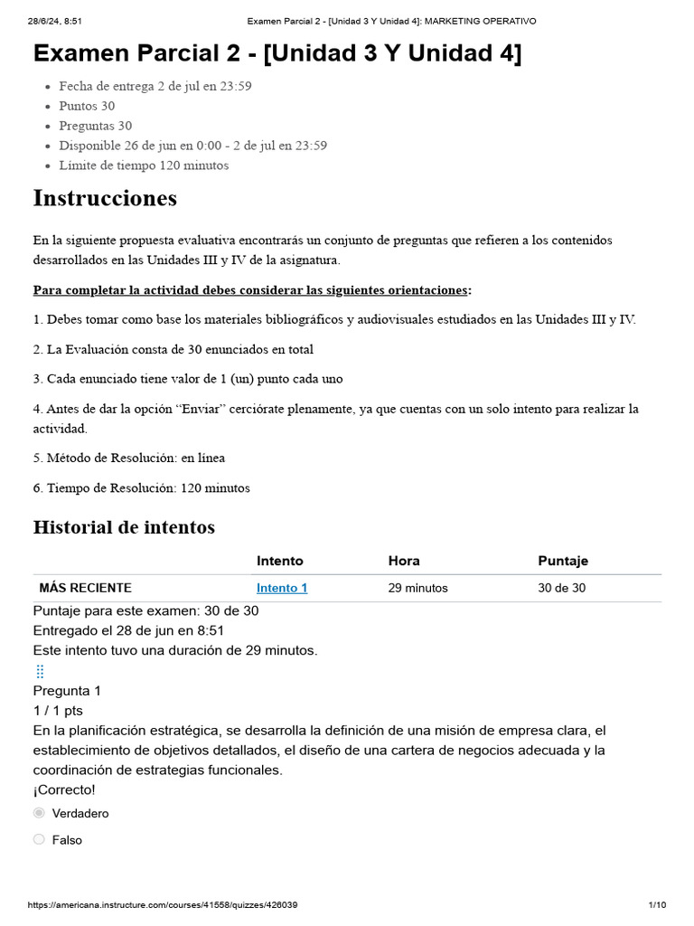 Examen de Marketing Operativo 4P | PDF | Marketing | Producto (Negocio)