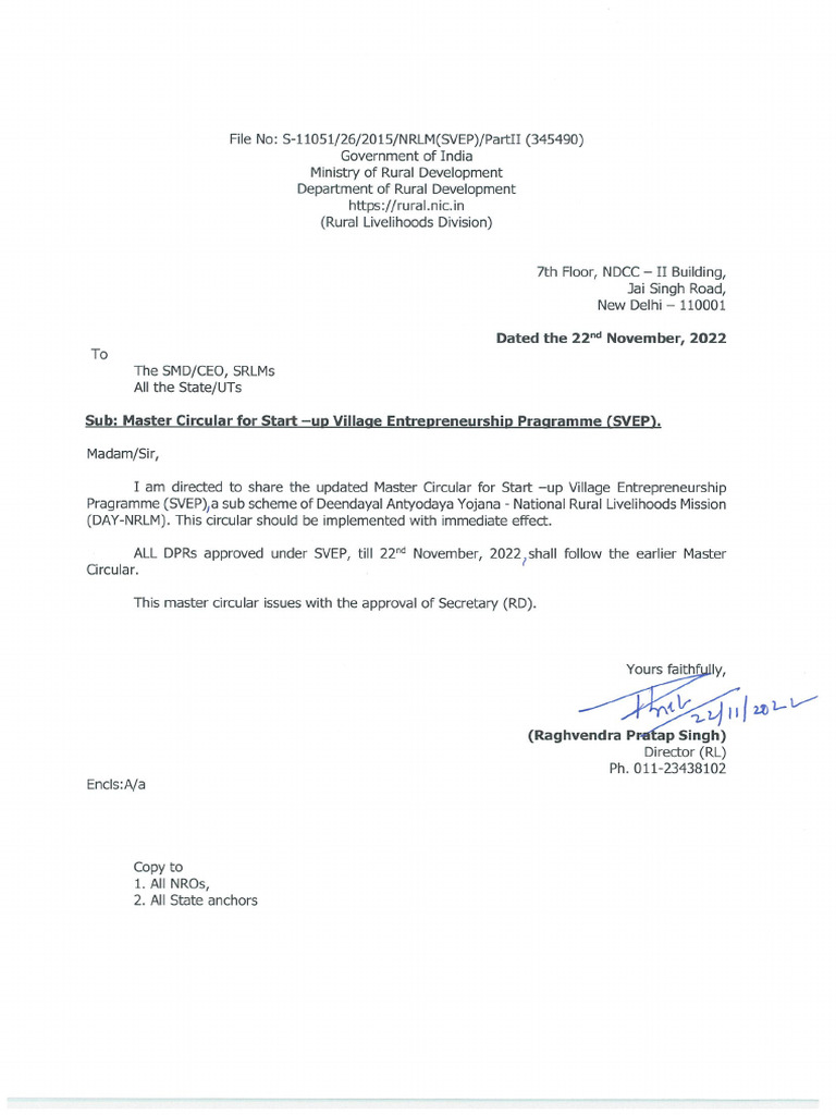 20221122-SVEP Updated Master Circular | PDF | Poverty | Poverty ...