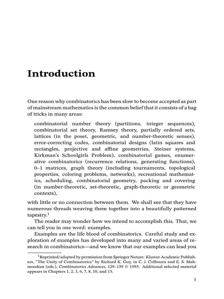 Brown Guy 2020 Introduction | PDF | Combinatorics | Discrete Mathematics