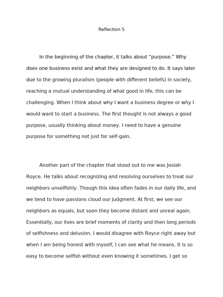 Reflection 5 | PDF
