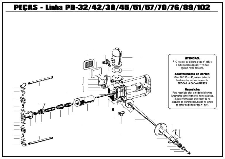 Roda D'água Rochfer PB 51 - Explodida - Peças | PDF