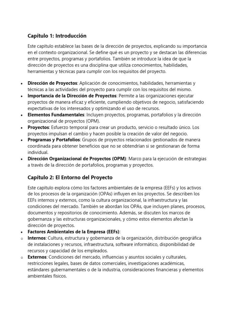 Resumen Capitulo 1 2 3 4 | PDF