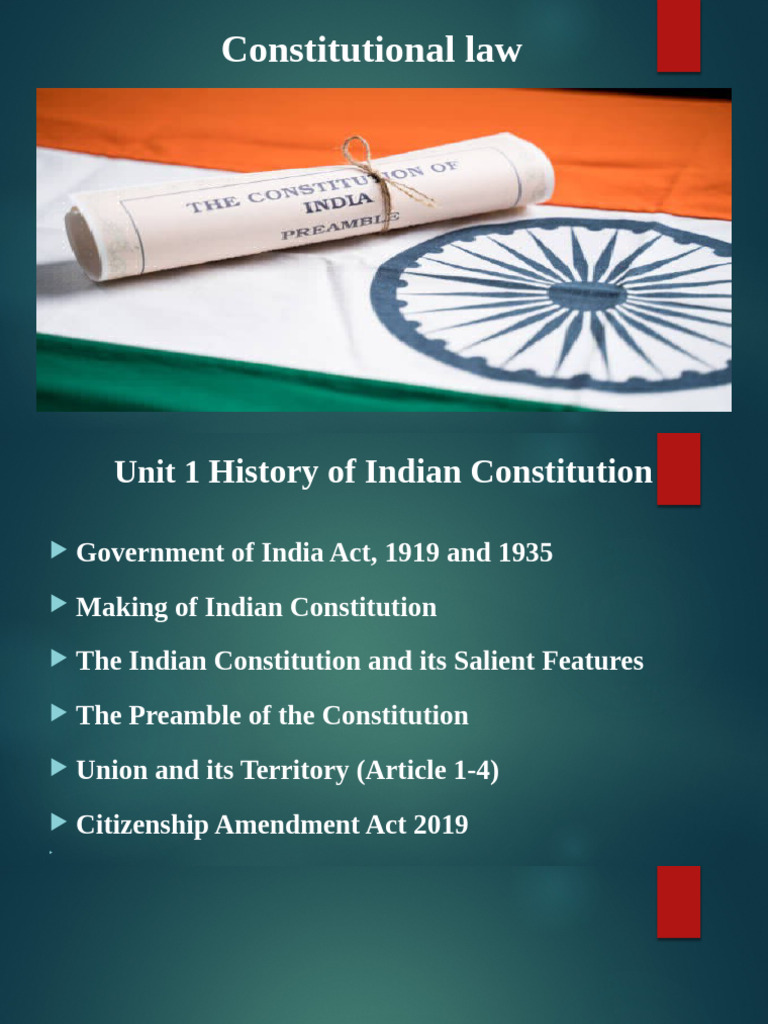 Unit 1 - History of Indian Constitution | PDF