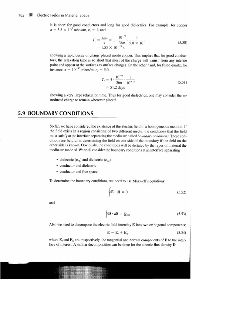 EEE205 Lec 7 Electric Field Boundary Conditions | PDF