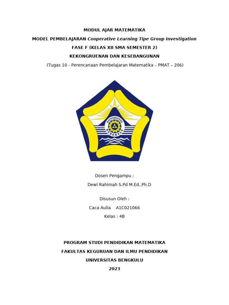 A1c021066 Caca Aulia Modul Ajar Group Investigation | PDF