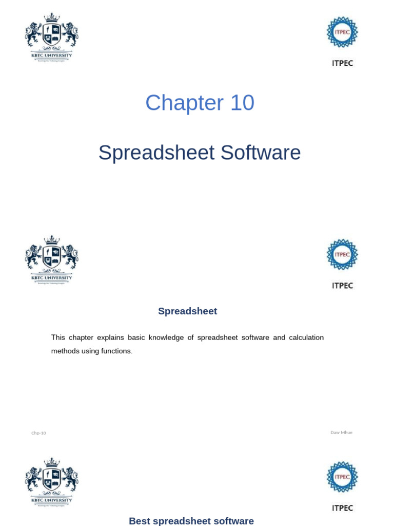 Essential Spreadsheet Software Guide | PDF | Spreadsheet | Standard ...