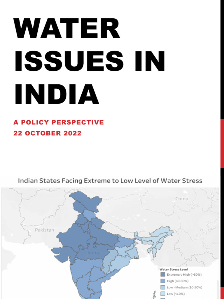 Water Issues in India - 22 Oct 2022 | PDF