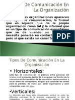 Tipos de Comunicación en La Organización