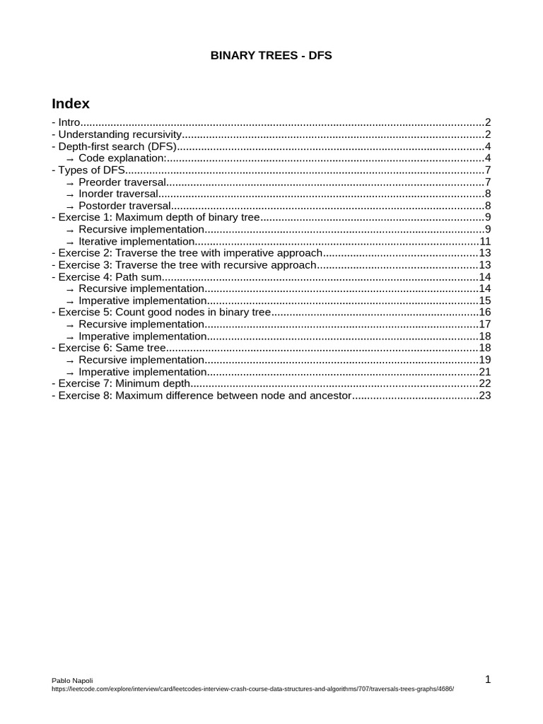 02 Binary Trees Dfs | PDF