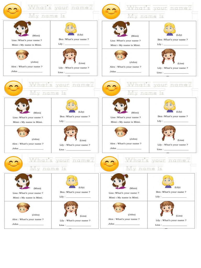 Worksheet What's Your Name | PDF