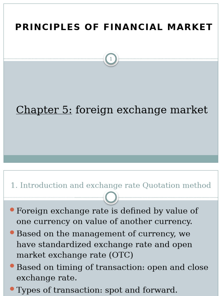 Chapter 6 - Foreign Exchange | PDF