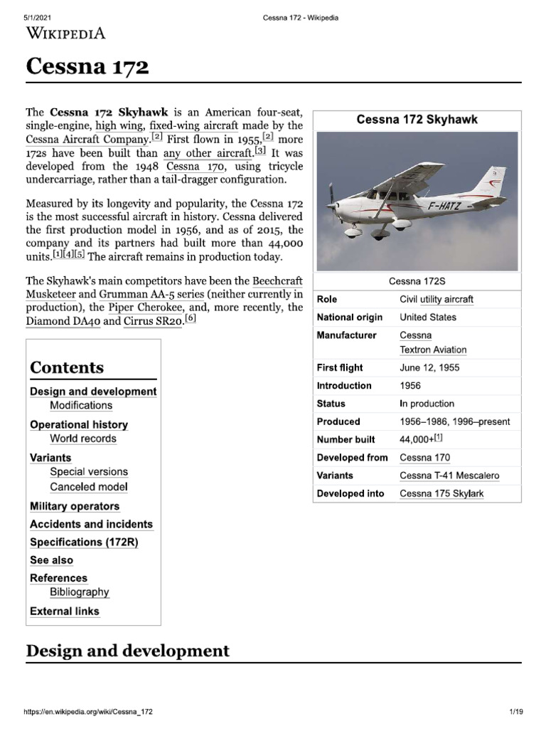 C172 Variants Manual | PDF