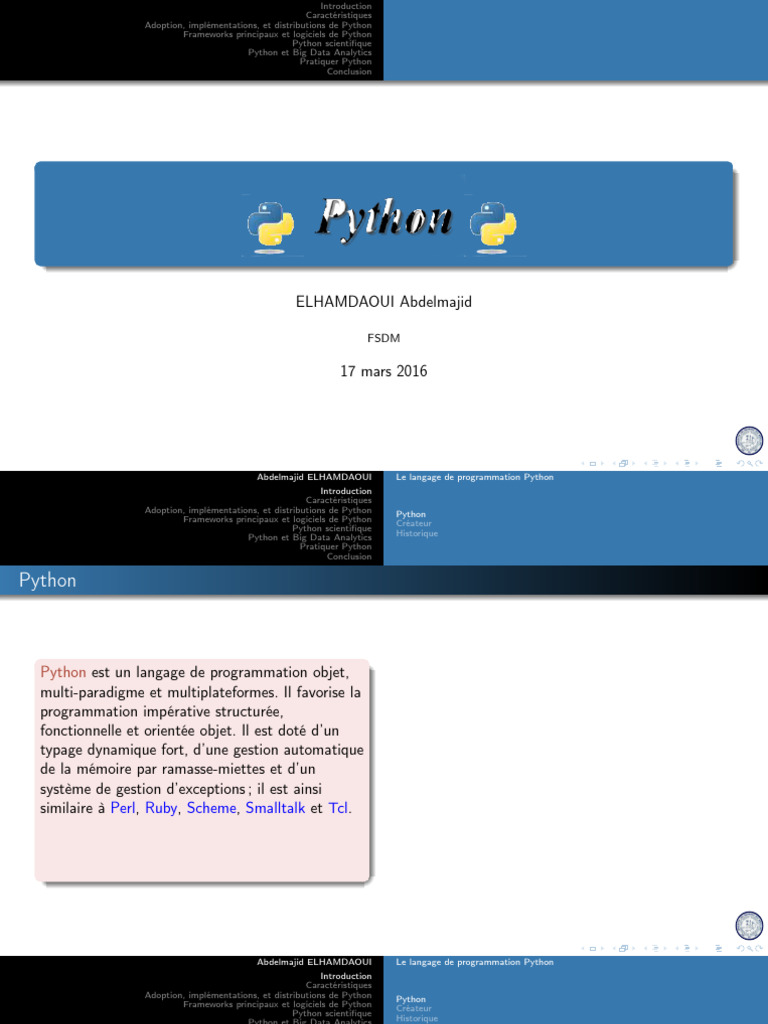 Presentation Python | PDF