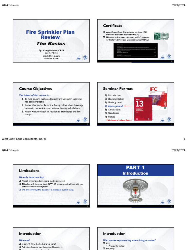 Fire Sprinkler Plan Review | PDF | Fire Sprinkler System | Fire Protection