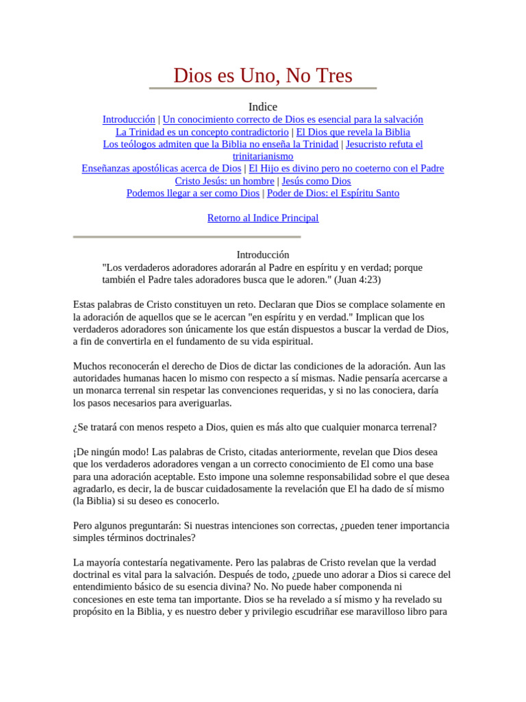 Dios Es Uno Pdf