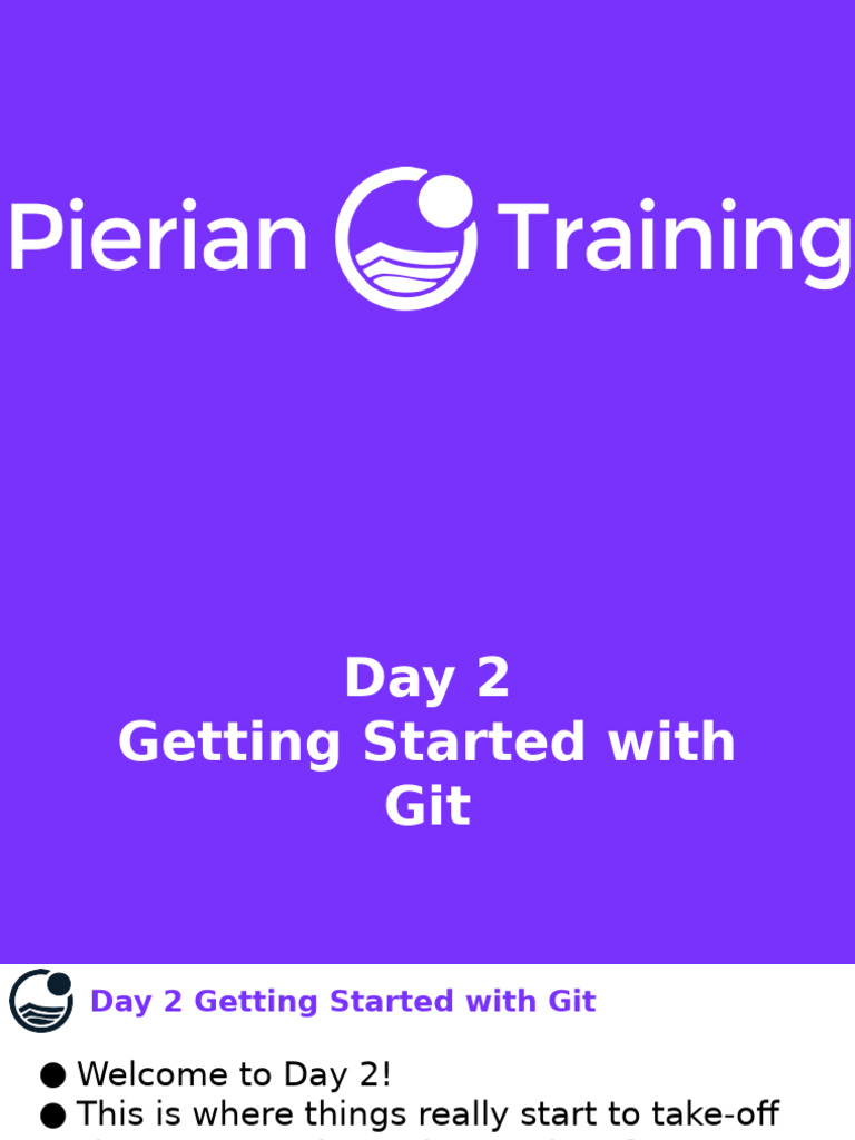 Day 2 - Starting With Git | PDF