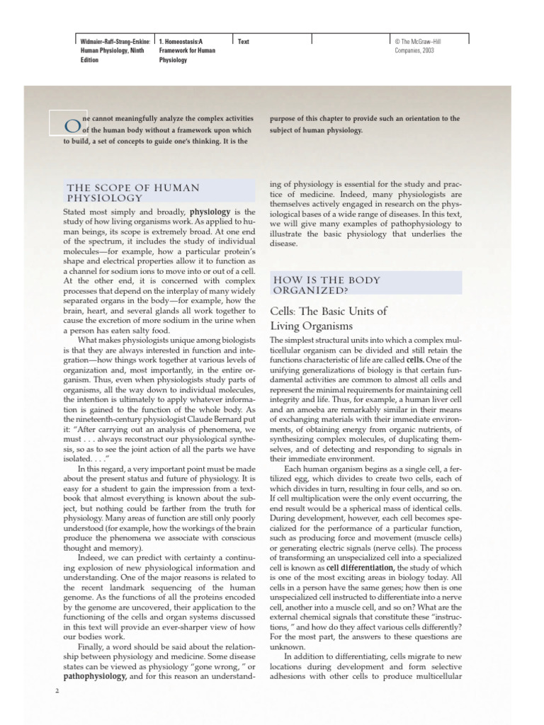 Homeostasis and Acclimatization Concepts | PDF | Human Body | Science ...