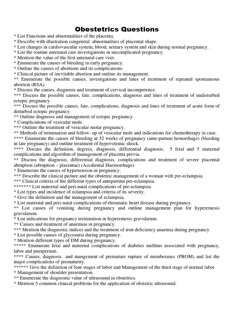 Obs and Gyne | PDF